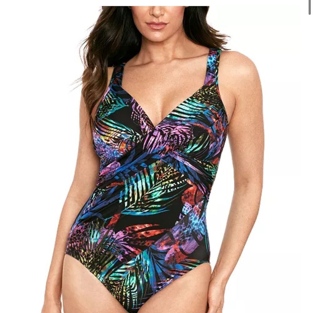 NWT Miraclesuit Women's Tropicat Revele Underwire One-Piece Swimsuit